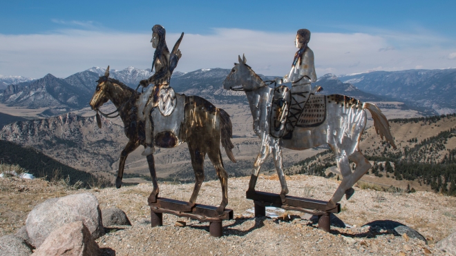 sculpture, scenic byway, Chief Joseph Highway